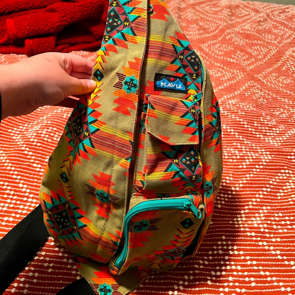 Neon Aztec Print Kavu Sling Bag- NWOT